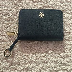 NEW Tory Burch Emerson zip coin case in black